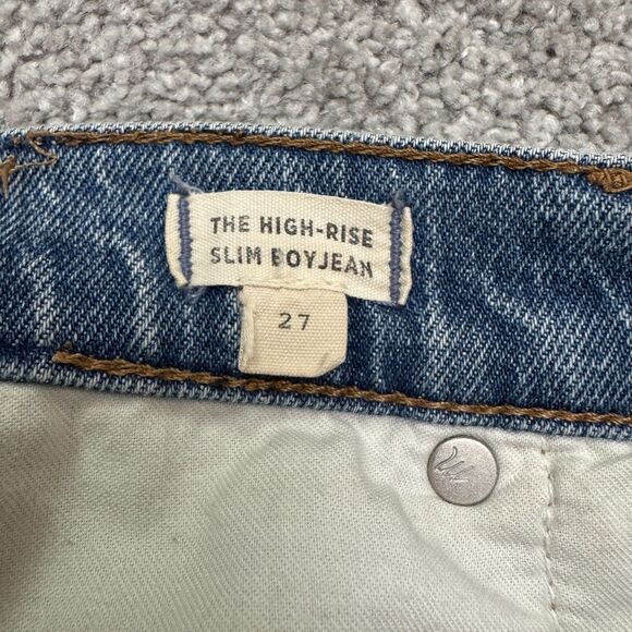 Madewell High Rise Slim Fit Boyfriend Denim Jeans Womens 27 Blue Medium Wash L29 - Picture 8 of 16